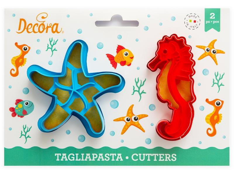 Decora Guetzli-Ausstecher-Set 2 Stück, Seestern und Seepferd