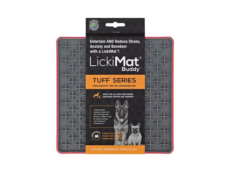 LickiMat Futtermatte Dog Buddy Tuff, 20 x 20 cm, Rot