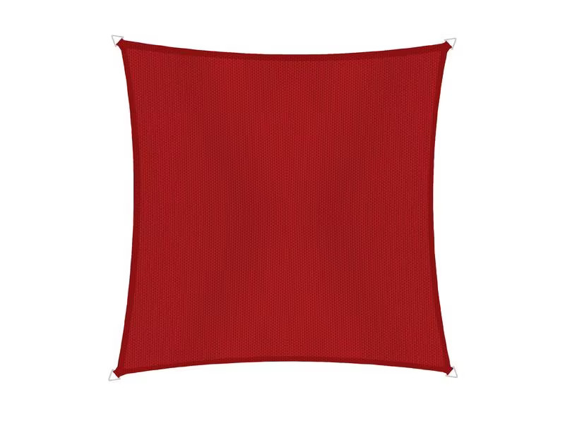 Windhager Sonnensegel Cannes, 5 x 5 m, Eckig, Rot