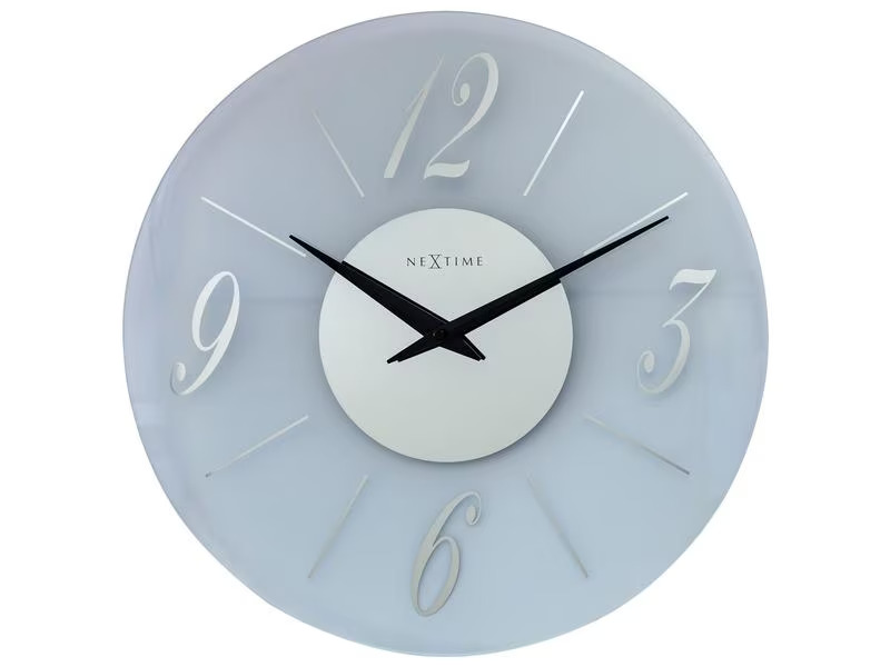 NeXtime Wanduhr Dali Transparent/Weiss