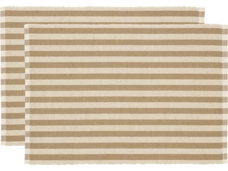 Södahl Tischset Statement Stripe 48 cm x 33 cm, 2 Stück, Beige
