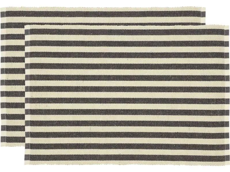Södahl Tischset Statement Stripe 48 cm x 33 cm, Beige/Schwarz