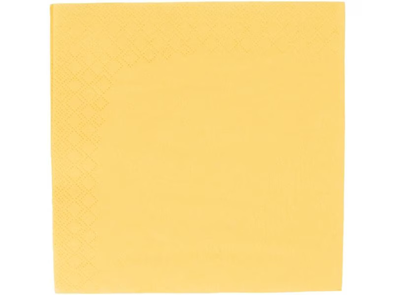 tabletop Papierservietten 33 cm x 33 cm, 100 Stück, Gelb