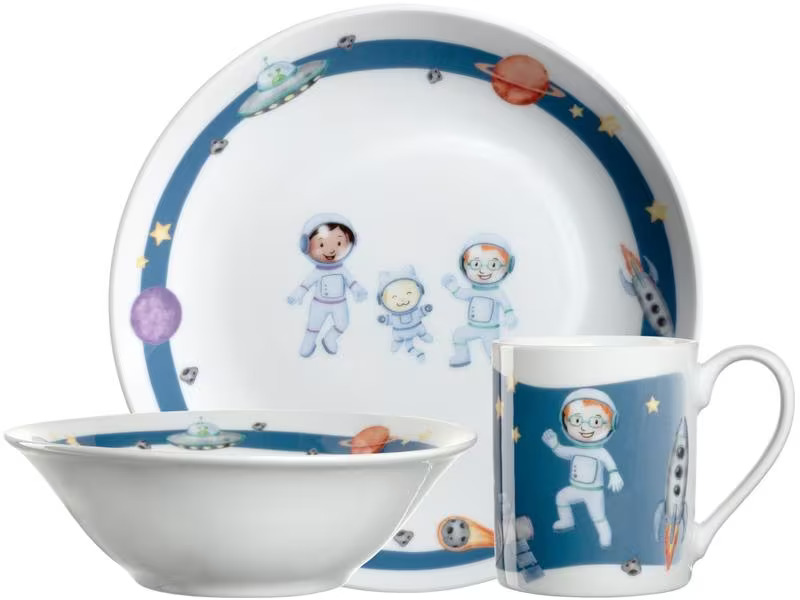 Leonardo Kindergeschirrset Avventura 3-teilig, Weltall