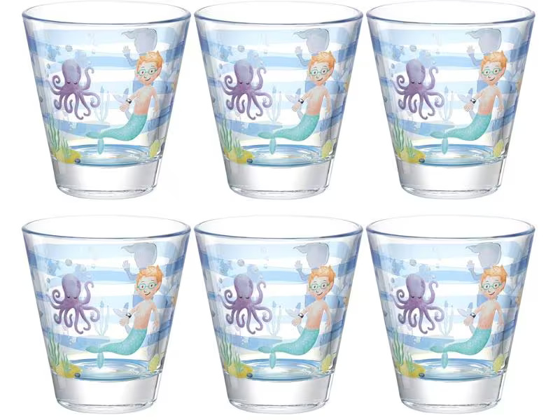 Leonardo Kindertrinkglas Avventura 215 ml, 6 Stück, Meer