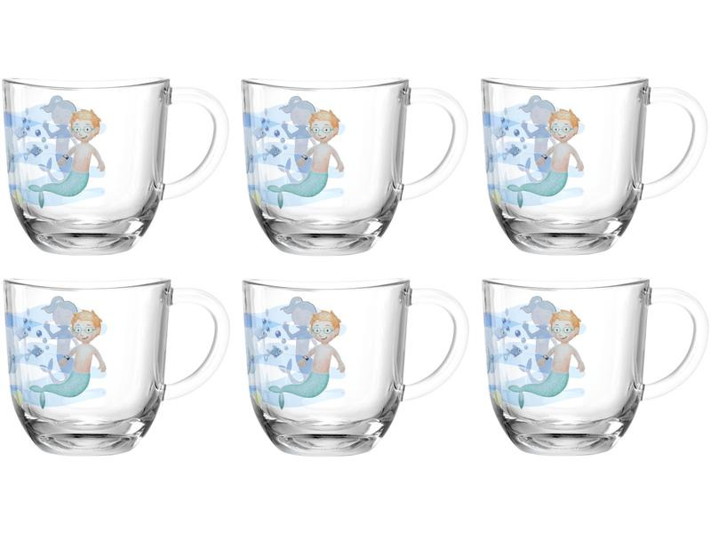 Leonardo Kindertasse Avvenutura 280 ml, 6 Stück, Meer