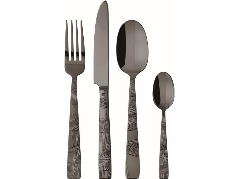 Sambonet Besteck-Set Jungle 24-teilig, Schwarz