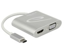 Delock 2-Port Signalsplitter USB-C - 1xHDMI &amp; 1xVGA