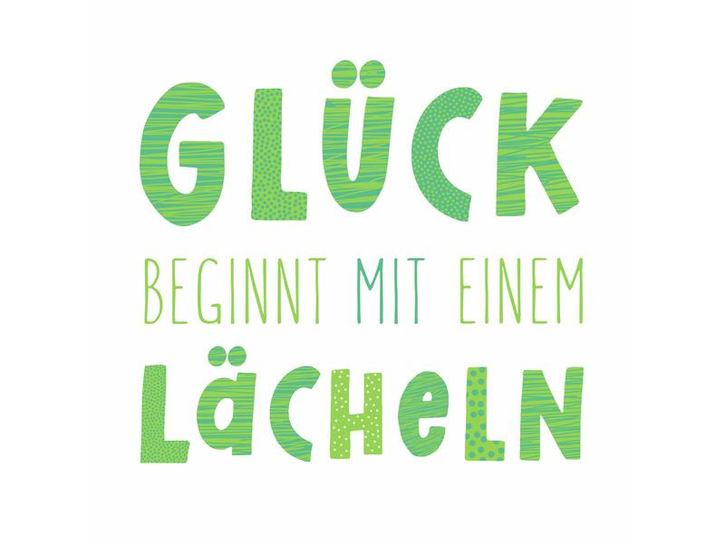 Braun + Company Papierservietten Lächeln, 33 cm x 33 cm, 20 Stück