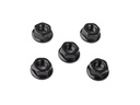 RC4WD Muttern mit Flansch, Low Profile, M4, Schwarz, 5 Stück