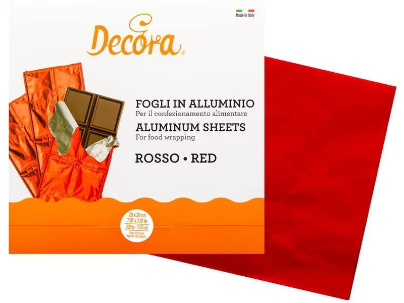 Decora Alufolie 20 cm x 0.2 m, Rot