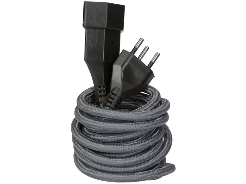 maxTex Verlängerungskabel 3 m T13 - T12, Anthrazit