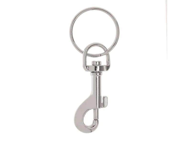 Glorex Schlüsselanhänger mit Karabiner, Ø 30 mm, Silber
