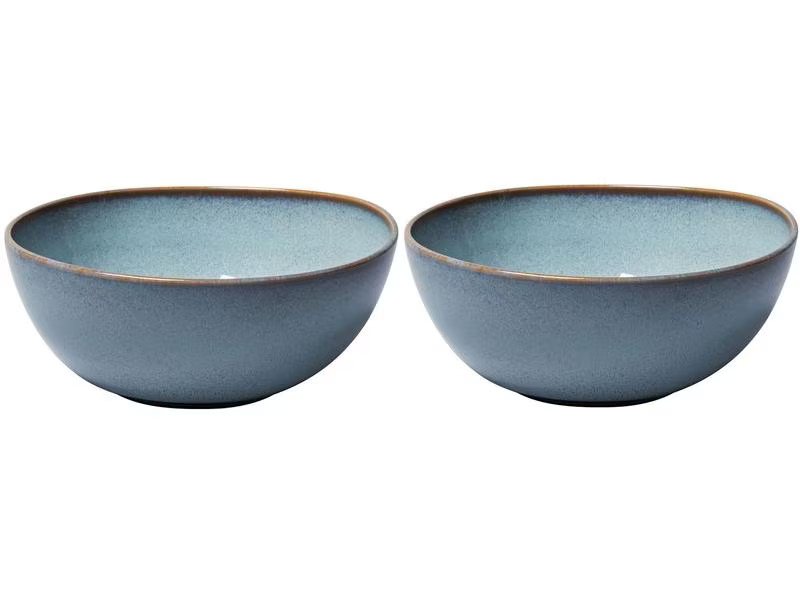 Villeroy &amp; Boch Schüssel Lave 25.5 cm, 2 Stück, Hellblau/Türkis