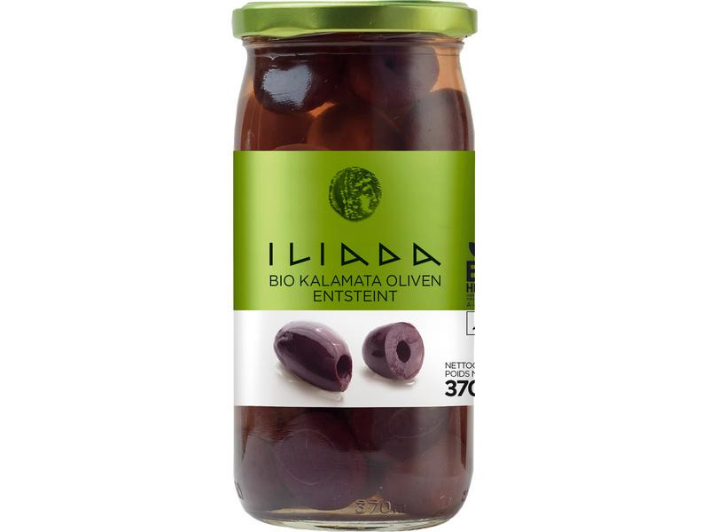 Iliada Golden Line Bio Kalamata Oliven, entsteint 370 g