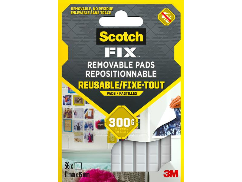 Scotch Klebepads Scotch-Fix, 11 mm x 15 mm, Weiss