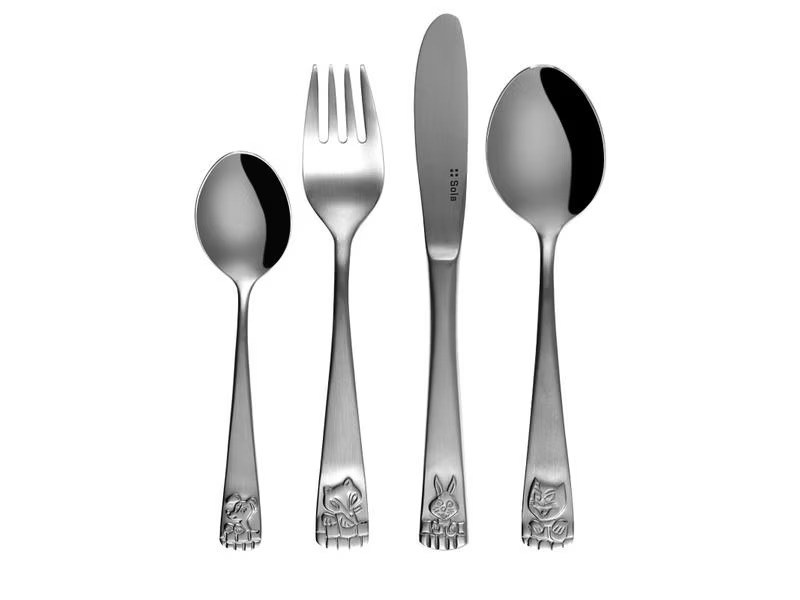 Sola Kinderbesteckset Lusol 755 Elite 4-tlg, Silber