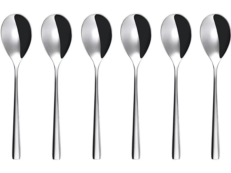 Sola Cappuccino-Löffel 6 Stück, Silber