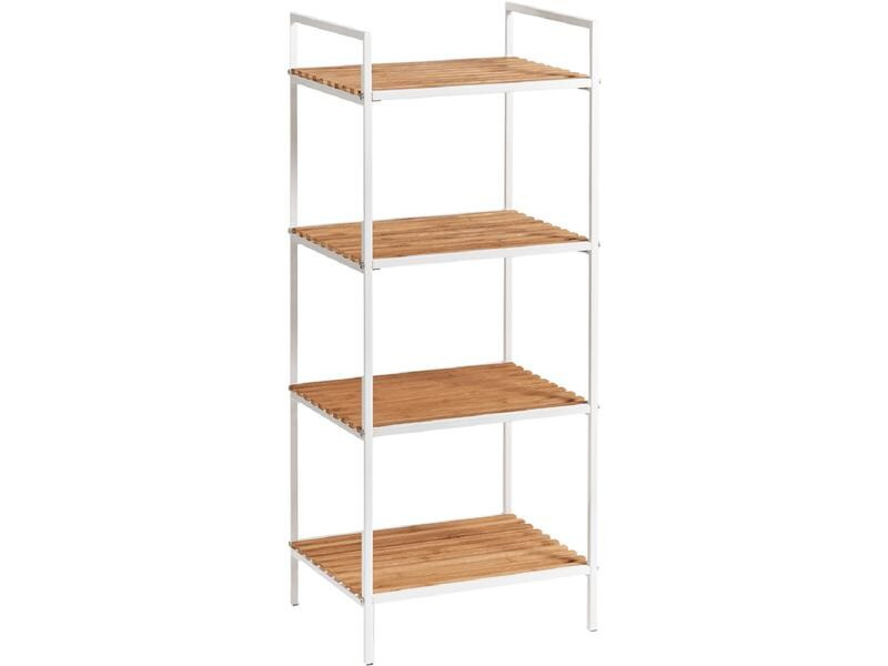 Zeller Present Regal mit 4 Ablagen Nature/Weiss