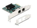 Delock Netzwerkkarte 2x RJ45 Gigabit, PCI-Express x1