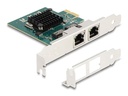 Delock Netzwerkkarte 2x RJ45 Gigabit, PCI-Express x1
