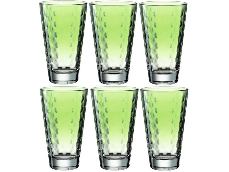 Leonardo Trinkglas Optic Pastell 300 ml, 6 Stück, Grün