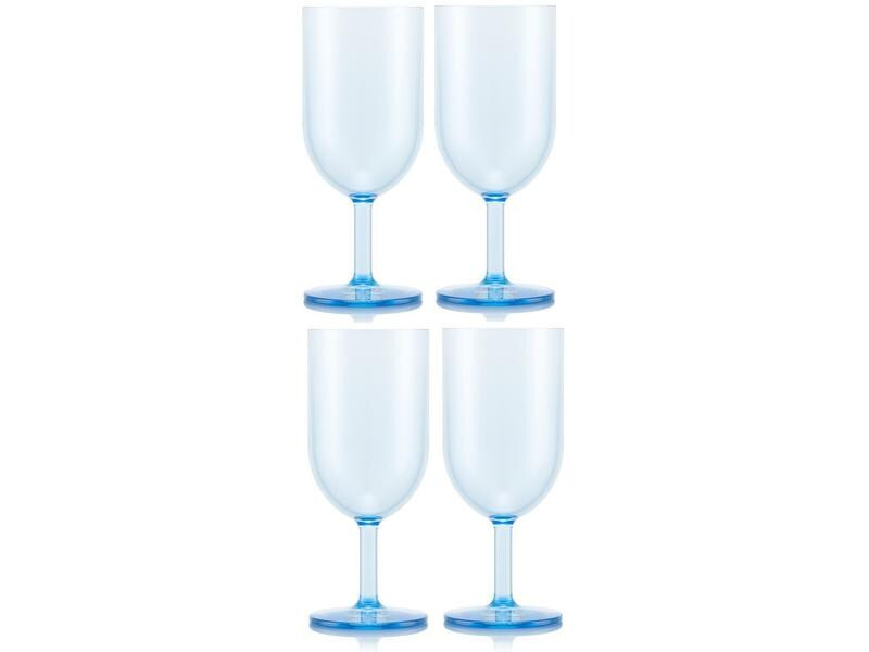 Bodum Outdoor-Weinglas Oktett 230 ml, Blau, 4 Stück