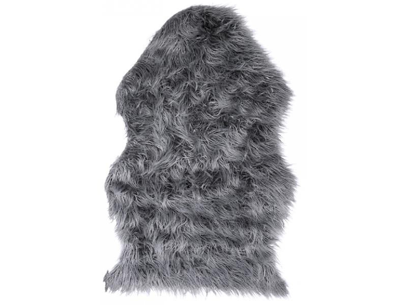 Chic Antique Pelzimitat 90 x 60 cm, Grau