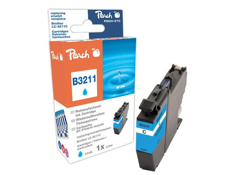 Peach Tinte Brother LC-3211 Cyan