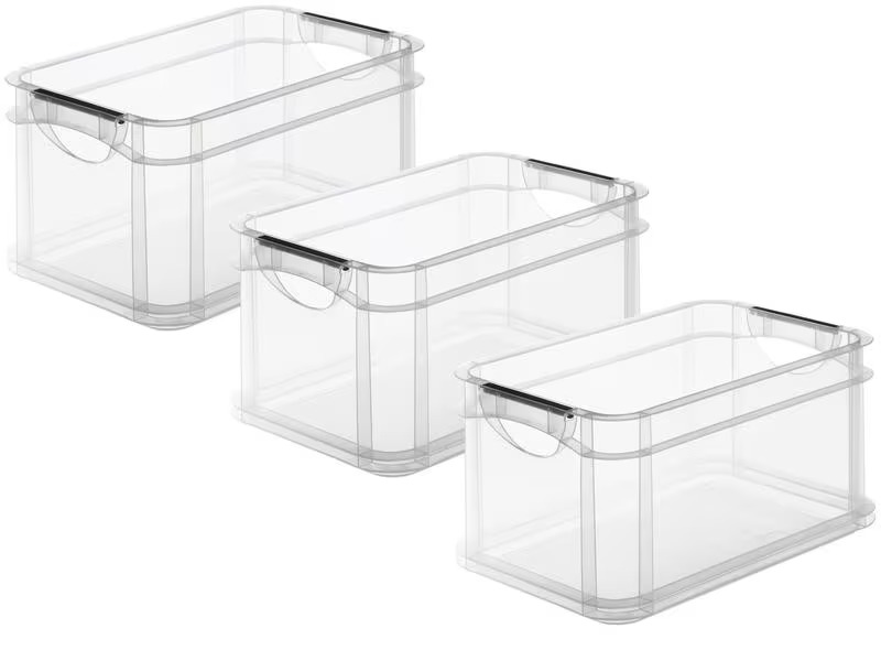 Rotho Aufbewahrungsbox A5 3 Stück, Transparent