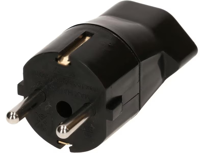 Max Hauri Reiseadapter Schuko – T23, Schwarz