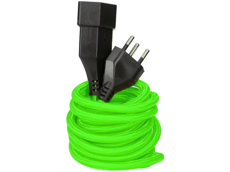 maxTex Verlängerungskabel 3 m T13 - T12, Neongrün