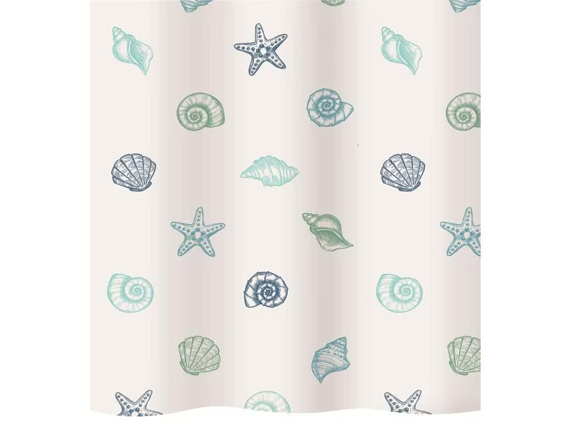diaqua® Duschvorhang Mare 120 x 200 cm, Blau/Weiss