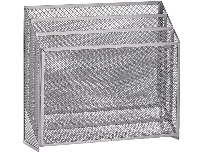 Zeller Present Zeitungsständer News Rack 32 x 9 x 29.5 cm, Silber