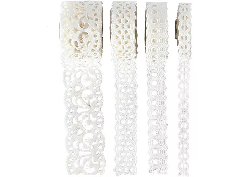 Creativ Company Deko-Klebeband Weiss, 4 Rollen