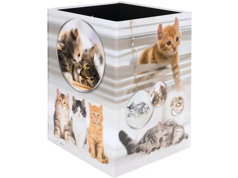 HERMA Papierkorb Katzen 15 l, Gelb