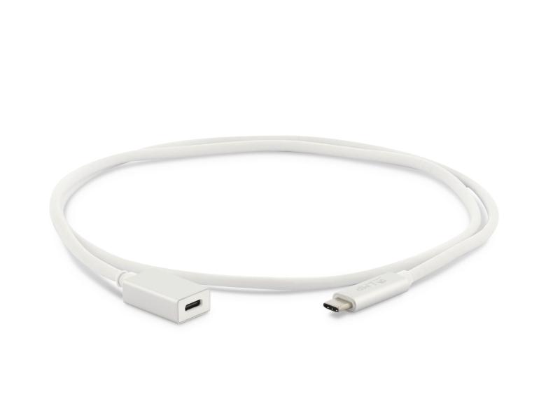 LMP USB 3.1 Adapter USB C – USB C 1 m Verlängerung Silber