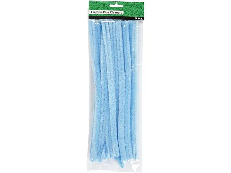 Creativ Company Chenilledraht 15 mm, 15 Stück, Blau