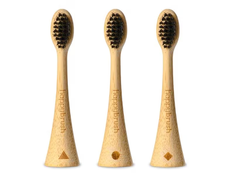happybrush Zahnbürstenkopf Bambus V3 3 Stück