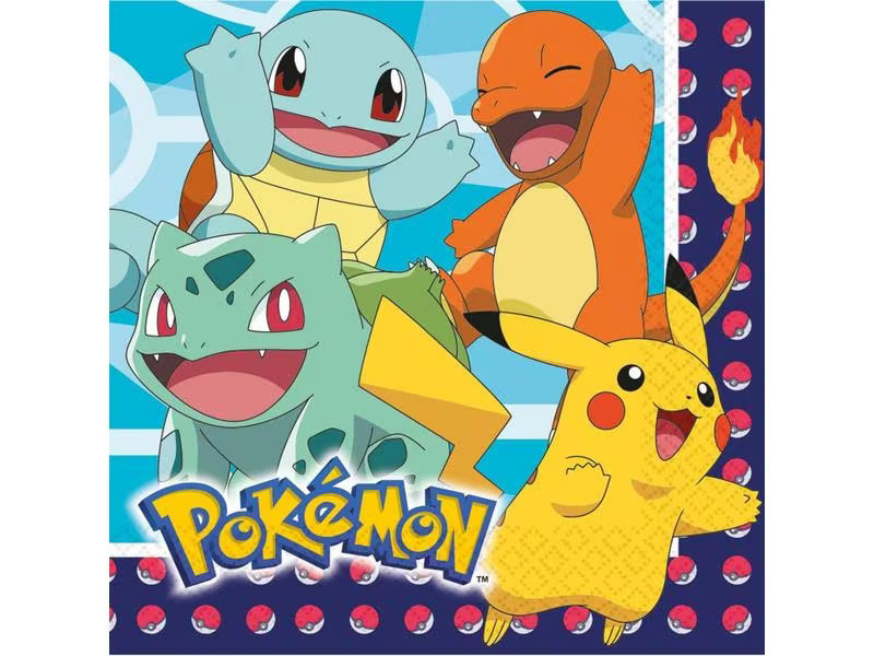 Amscan Papierservietten Pokemon 16 Stück