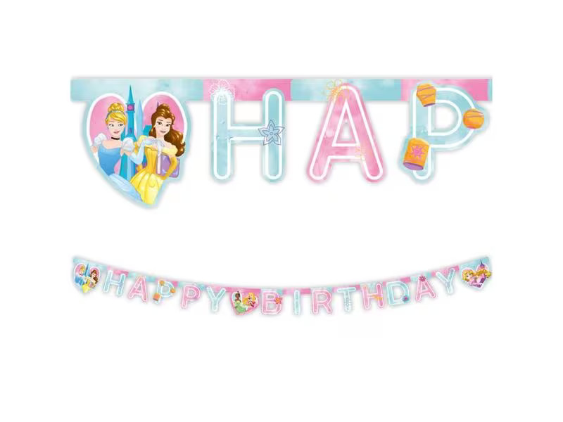 Amscan Girlande Princess 2 m, Papier