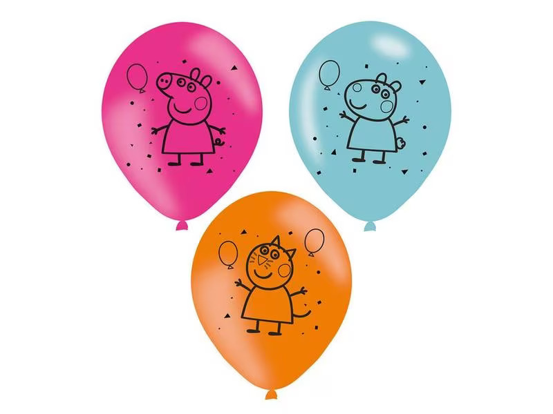 Amscan Luftballon PeppaPig 6 Stück, Latex