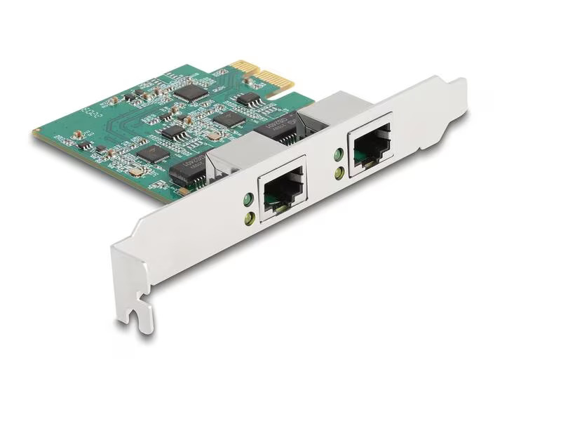 Delock Netzwerkkarte 2x RJ45 2.5 Gbps PCI-Express x1