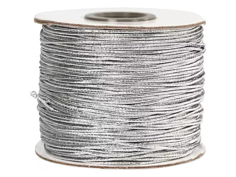 Creativ Company Elastikschnur 1 mm Silber, 100 m