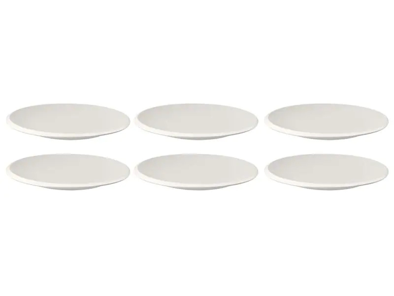 Villeroy &amp; Boch Frühstücks- &amp; Dessertteller NewMoon Weiss, 6 Stück