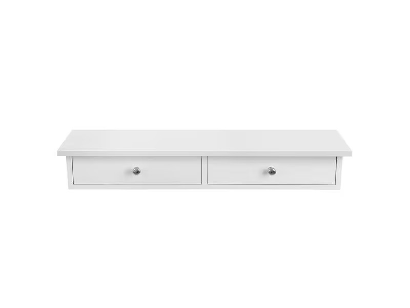Songmics Wandregal mit 2 Schubladen Weiss