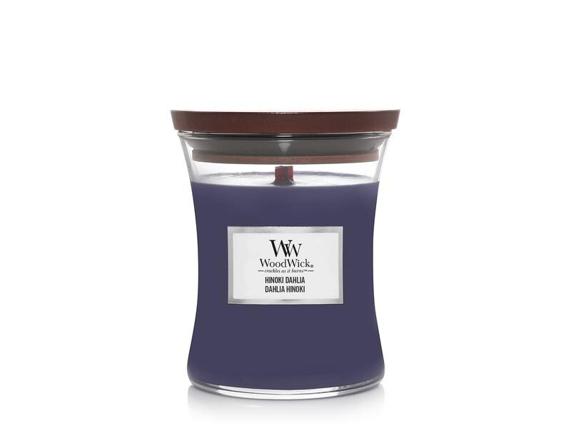 Woodwick Duftkerze Hinoki Dahlia Medium Jar