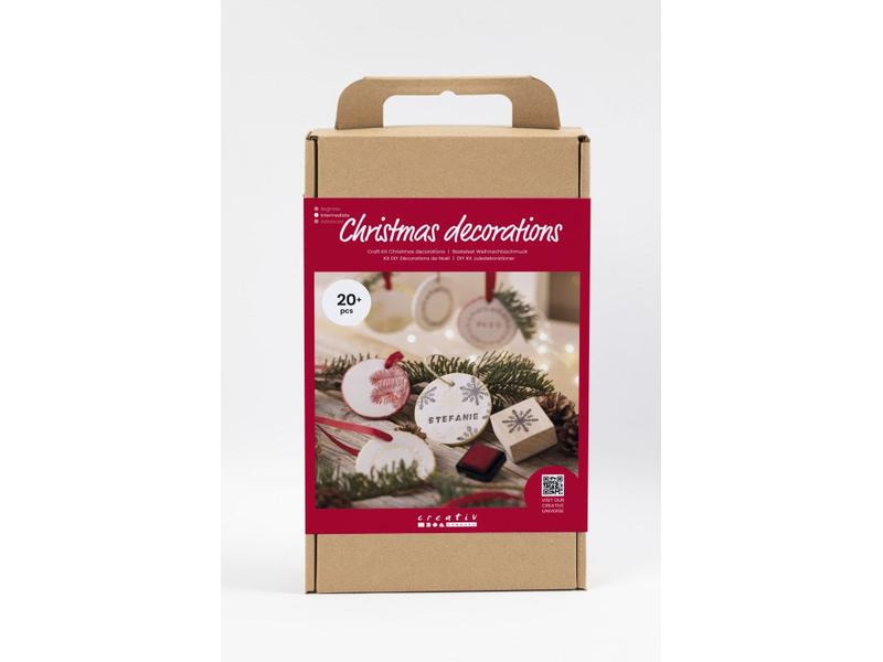 Creativ Company Bastelset Weihnachtskugeln Ton