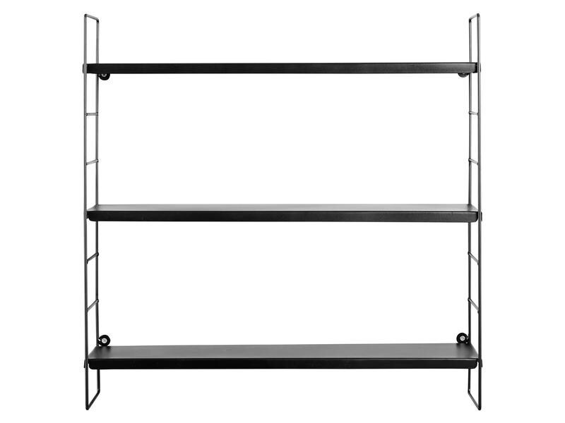 Schou Wandregal 58 x 16 x 58 cm, Schwarz