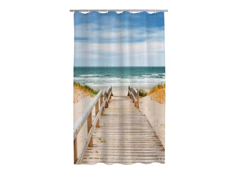 Ridder Duschvorhang Nordsee 180 x 200 cm, Mehrfarbig